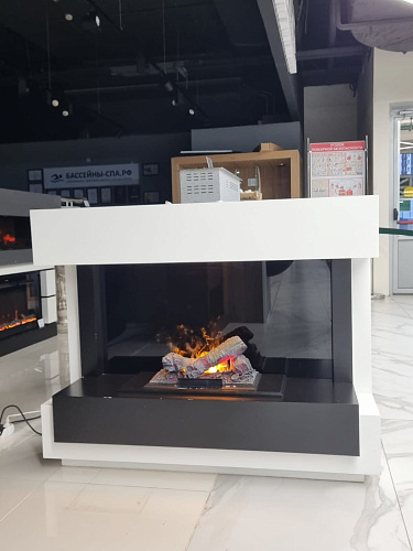 Dimplex Cube очаг Cassette 400 LNH-INT (с дровами) белый с черным (выставочный образец)_6