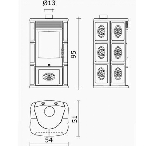 Печь Rose/L (EdilKamin)_1