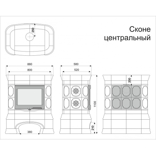 Сконе пристенный мини. керамика: дельфт, руан, маки, русский, васильки, лоси_9