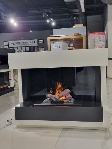 Dimplex Cube очаг Cassette 400 LNH-INT (с дровами) белый с черным (выставочный образец)_2