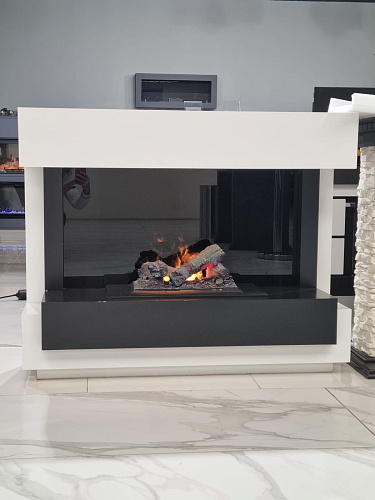 Dimplex Cube очаг Cassette 400 LNH-INT (с дровами) белый с черным (выставочный образец)_1